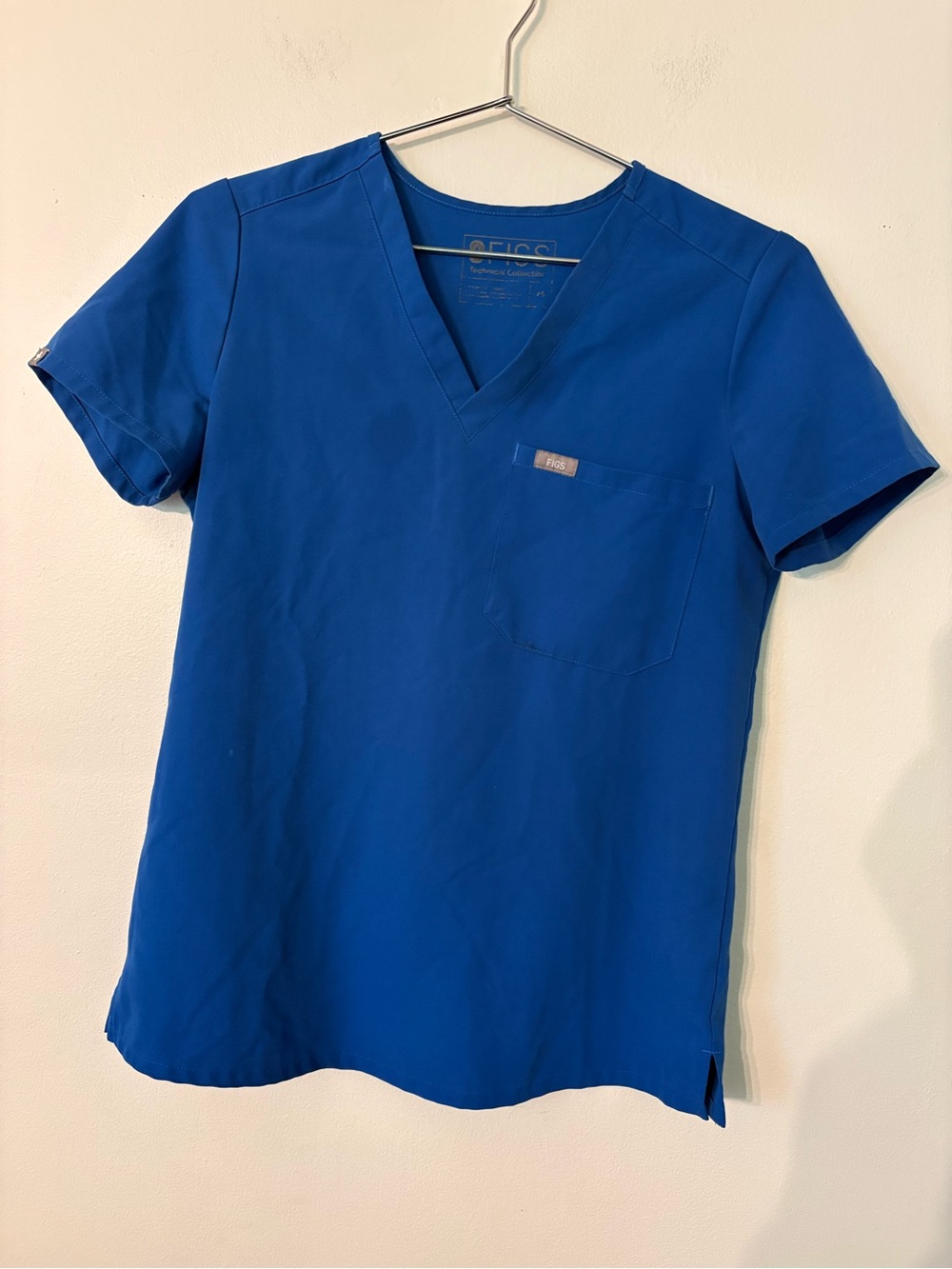 Figs Women's V-Neck Scrub Top in Blue